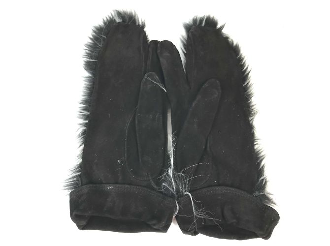Guanti caldi in pelle nera Chanel Nero - vista 5