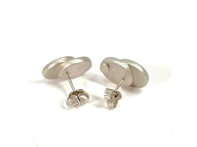 Orecchini in argento Chanel CC Mark 99C - vista 3