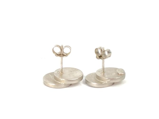Orecchini in argento Chanel CC Mark 99C - vista 4