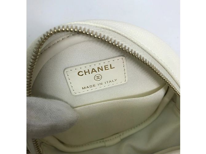 Borsa a catena rotonda CC di Chanel Bianco - vista 10