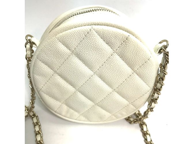 Borsa a catena rotonda CC di Chanel Bianco - vista 2