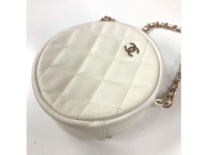 Borsa a catena rotonda CC di Chanel Bianco - vista 3