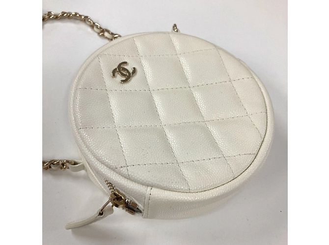 Borsa a catena rotonda CC di Chanel Bianco - vista 4