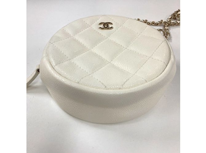 Borsa a catena rotonda CC di Chanel Bianco - vista 5