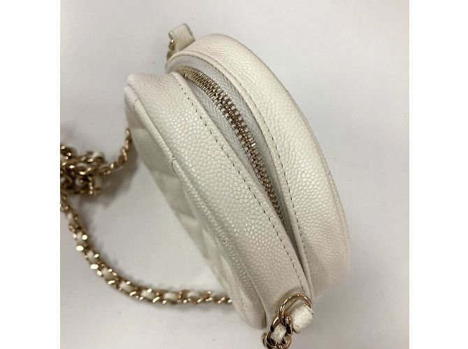 Borsa a catena rotonda CC di Chanel Bianco - vista 6