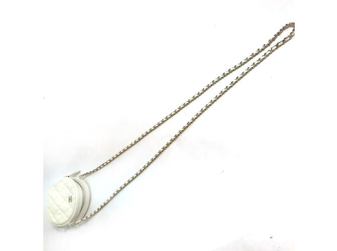 Borsa a catena rotonda CC di Chanel Bianco - vista 7