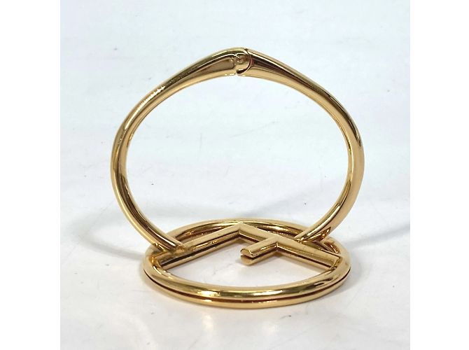 Bracciale Fendi FF placcato oro D'oro - vista 3