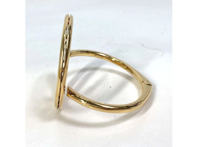 Bracciale Fendi FF placcato oro D'oro - vista 4