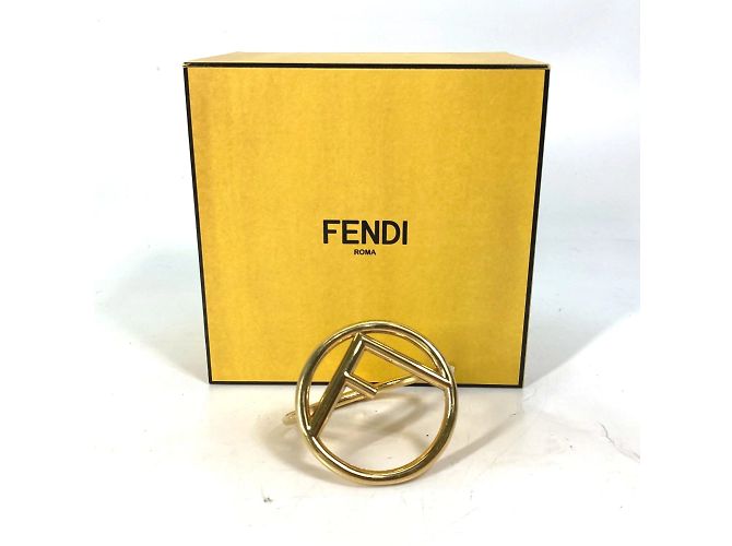 Bracciale Fendi FF placcato oro D'oro - vista 6