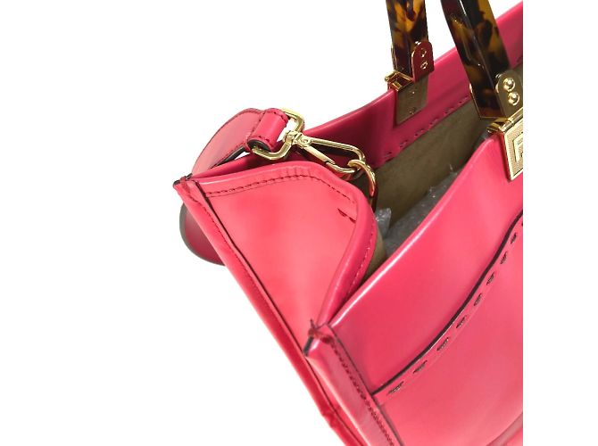 Fendi rosa Leder Tragetasche Pink - Ansicht 10