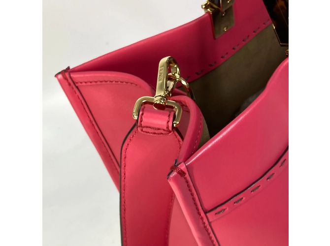 Fendi rosa Leder Tragetasche Pink - Ansicht 7