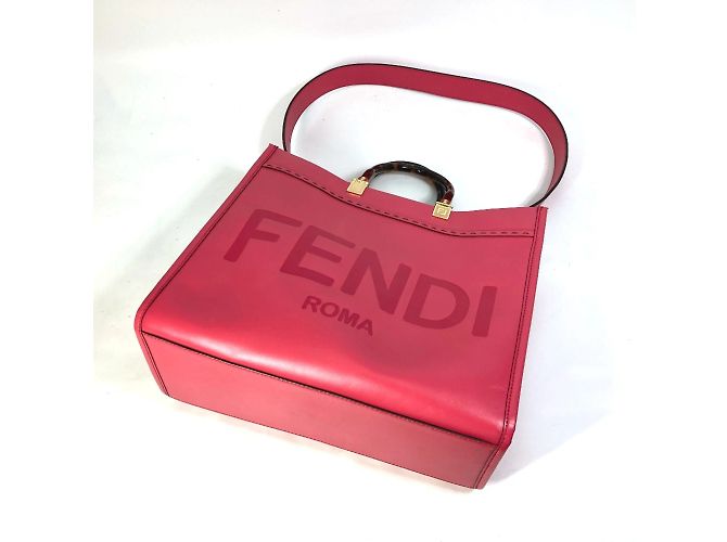 Fendi rosa Leder Tragetasche Pink - Ansicht 8