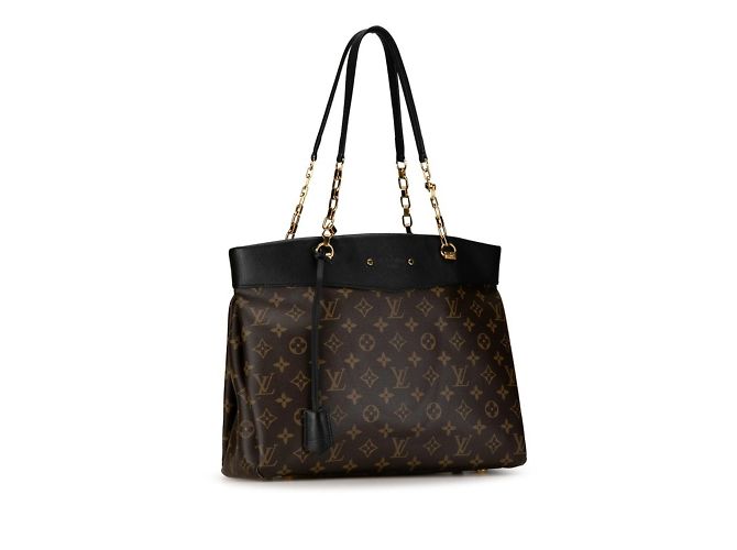 Borsa a mano Pallas Shopper Monogram Louis Vuitton Marrone Nero - vista 2