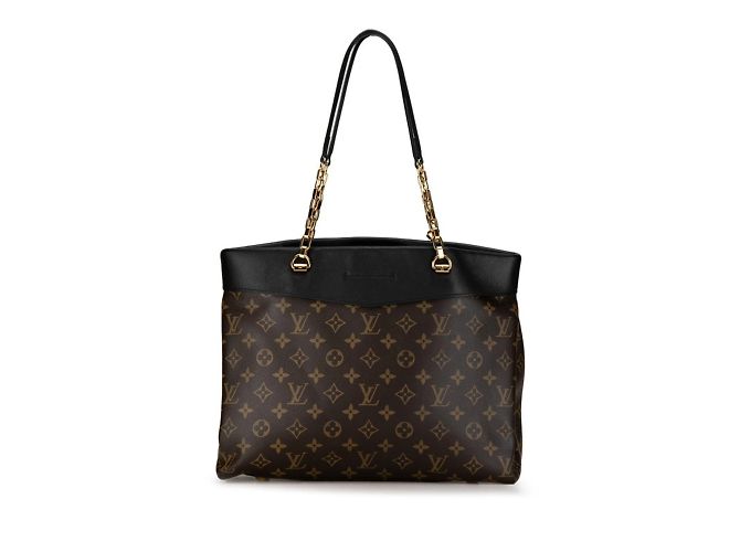 Borsa a mano Pallas Shopper Monogram Louis Vuitton Marrone Nero - vista 3