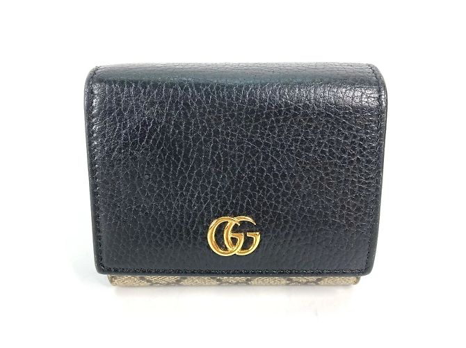 Gucci Beige Leder Geldbörse im Querformat - Ansicht 2