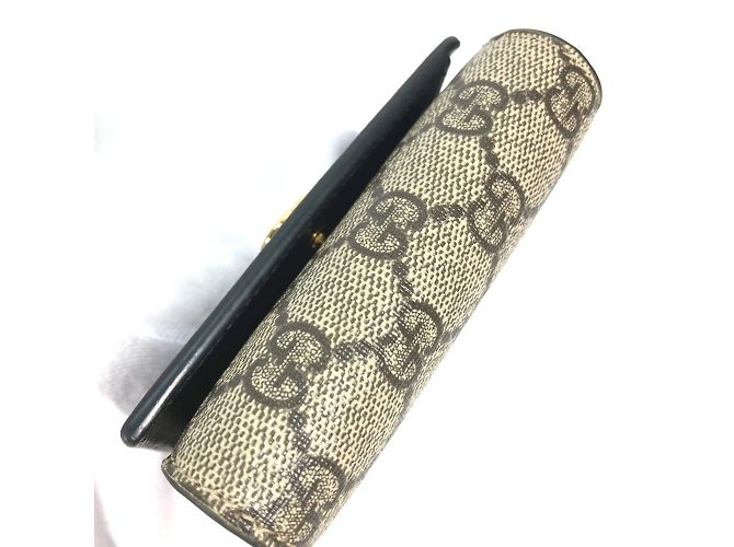 Gucci Beige Leder Geldbörse im Querformat - Ansicht 4