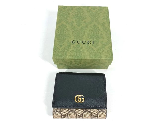 Gucci Beige Leder Geldbörse im Querformat - Ansicht 6