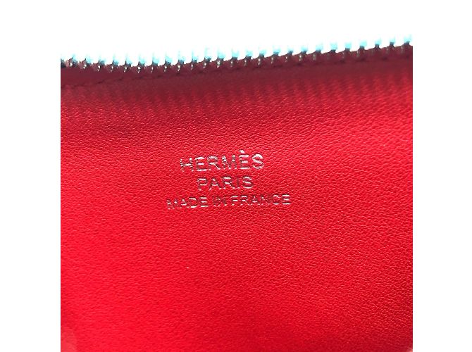 Hermès Neceser de cuero azul Hermes - vista 13