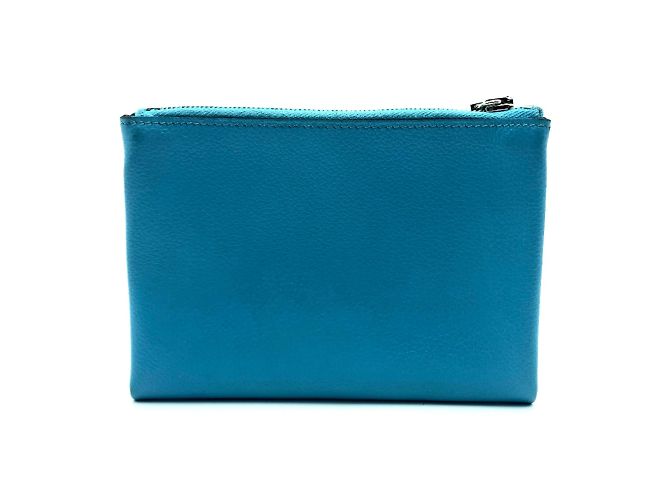 Hermès Neceser de cuero azul Hermes - vista 2