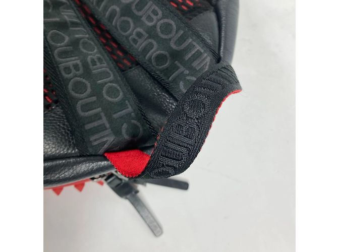 Zaino in pelle nera Christian Louboutin - vista 10