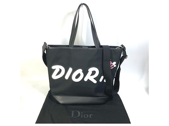 Christian Dior Borsa tote Dior Homme KAWS Collaboration Nero - vista 3