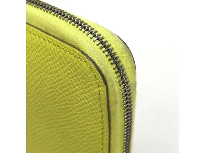 Hermès Silk-In Reißverschluss-Langbörse Gelb - Ansicht 3