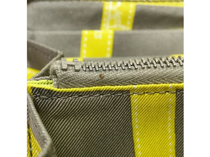 Hermès Silk-In Reißverschluss-Langbörse Gelb - Ansicht 6