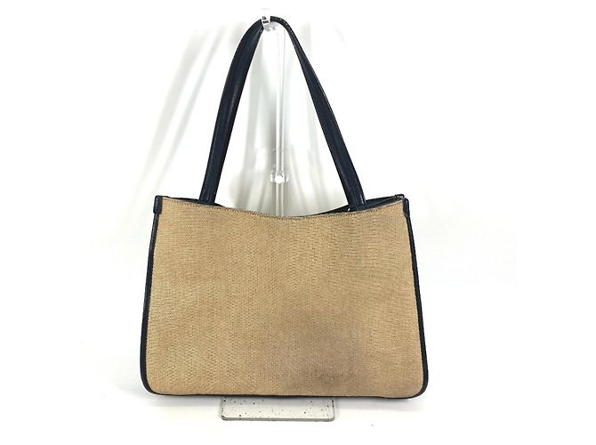 Borsa tote Gucci beige e blu navy - vista 2