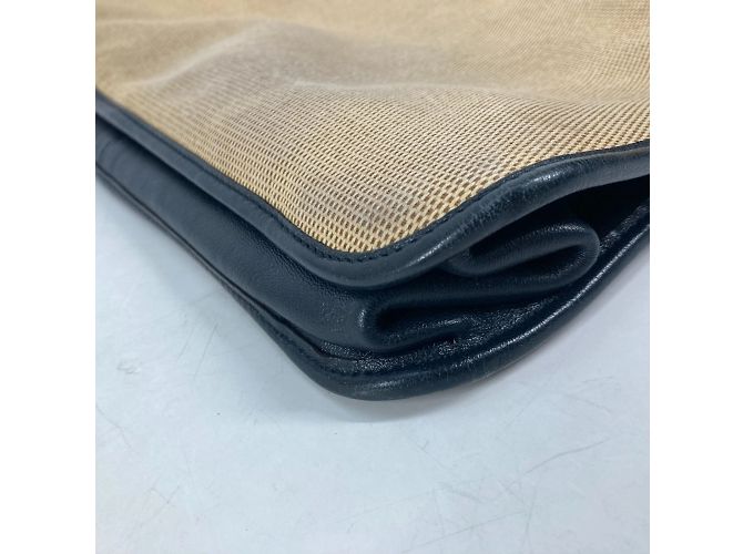 Borsa tote Gucci beige e blu navy - vista 6