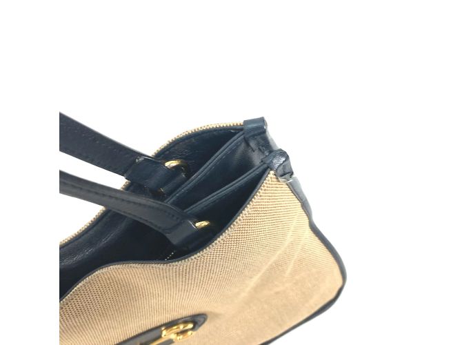 Borsa tote Gucci beige e blu navy - vista 8