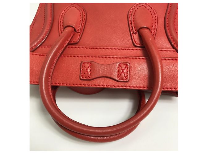 Céline Borsa Nano Shopper Celine 168243 Rosso - vista 6