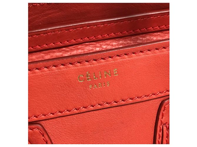 Céline Borsa Nano Shopper Celine 168243 Rosso - vista 7
