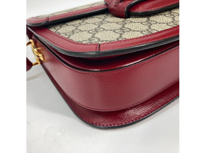Borsa a Spalla GG Supreme 602204 di Gucci Beige - vista 7