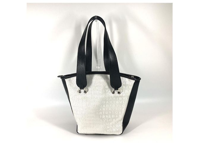 Bulgari Borsa Tote Bvlgari Logo Mania Bianco - vista 2