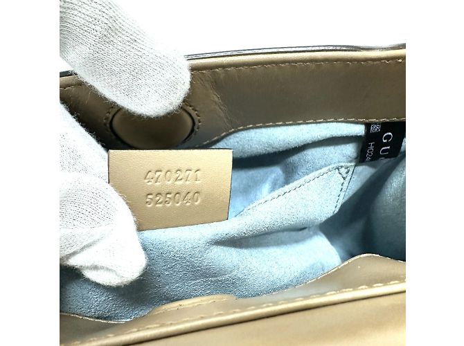 Borsa in pelle marrone Gucci - vista 12