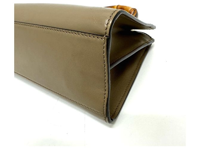 Borsa in pelle marrone Gucci - vista 4