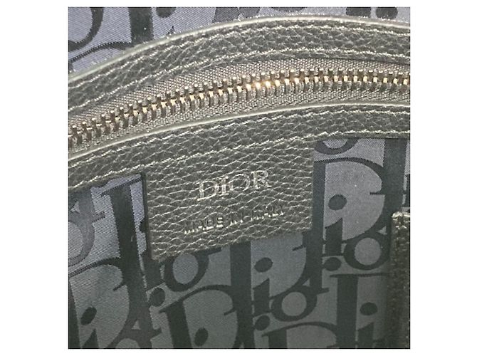 Christian Dior Borsa in pelle nera Dior Homme Nero - vista 14