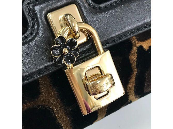 Borsa a spalla in pelle nera Dolce & Gabbana Nero - vista 11