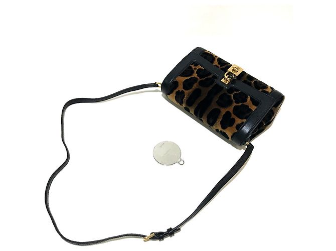 Borsa a spalla in pelle nera Dolce & Gabbana Nero - vista 13