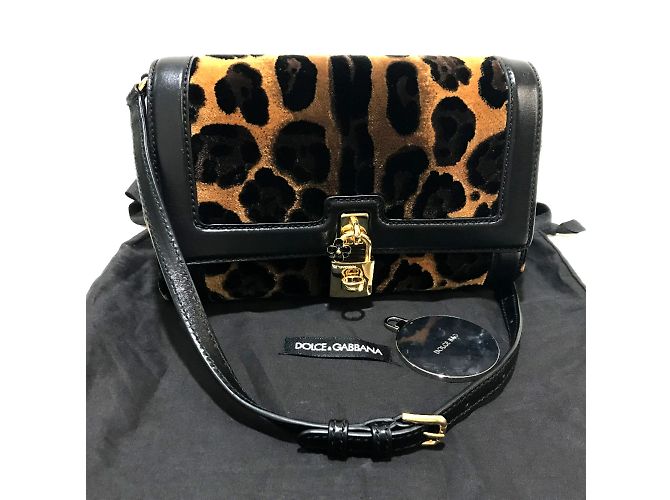 Borsa a spalla in pelle nera Dolce & Gabbana Nero - vista 14