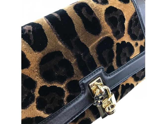 Borsa a spalla in pelle nera Dolce & Gabbana Nero - vista 5