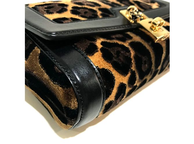 Borsa a spalla in pelle nera Dolce & Gabbana Nero - vista 7