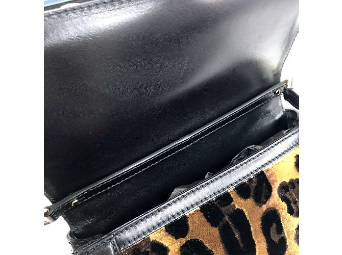 Borsa a spalla in pelle nera Dolce & Gabbana Nero - vista 8