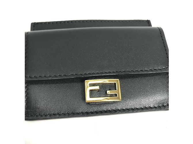 Fendi Black Leather Coin Purse - view 2