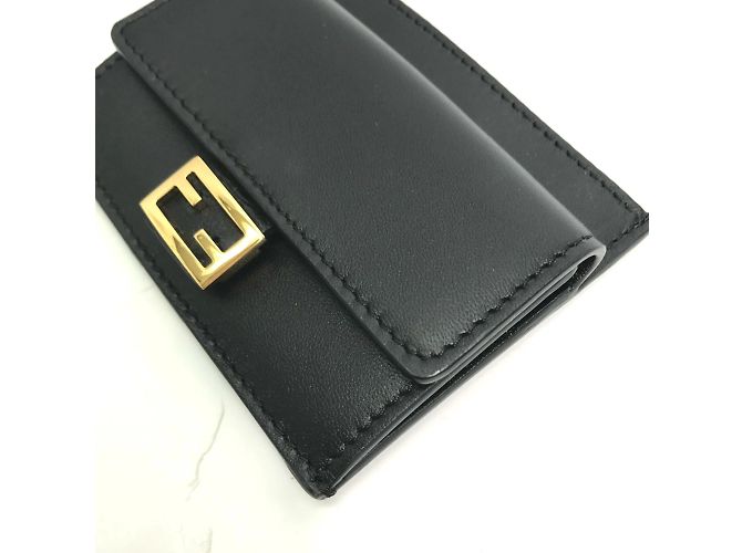 Fendi Black Leather Coin Purse - view 3