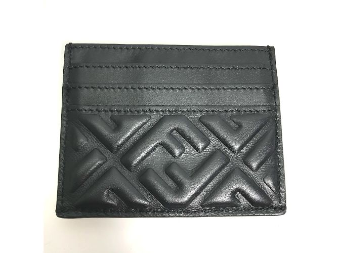 Fendi Black Leather Coin Purse - view 4