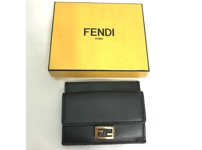Fendi Black Leather Coin Purse - view 5