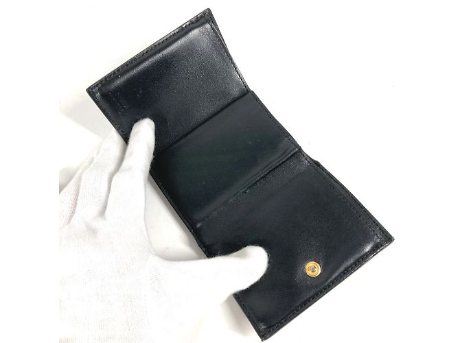 Fendi Black Leather Tri-Fold Wallet - view 11