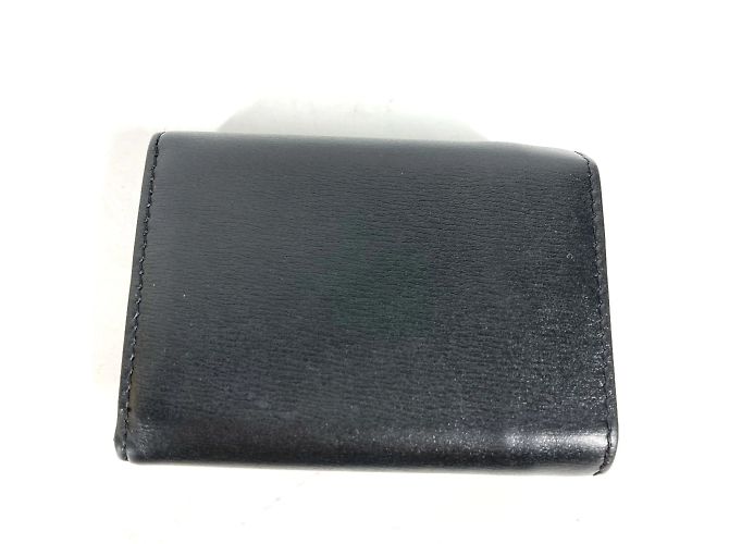 Fendi Black Leather Tri-Fold Wallet - view 4