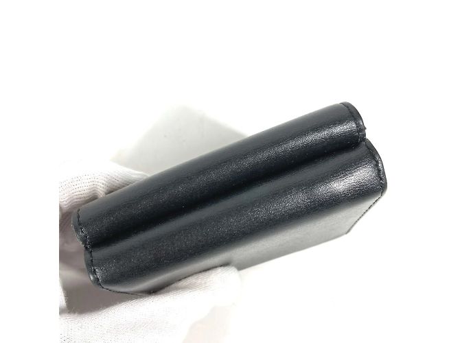 Fendi Black Leather Tri-Fold Wallet - view 6